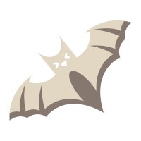 Dřevěná ozdoba Halloween - netopýr 9 cm