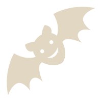 Dřevěná ozdoba Halloween - netopýr 19 cm