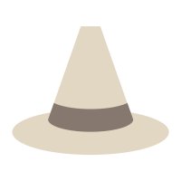 Dřevěná ozdoba Halloween - klobouk 9 cm